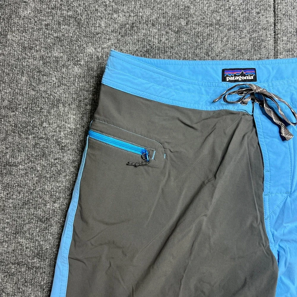 Patagonia Men's‎ 36 Stretch Wavefarer Board Shorts Swim Trunks Skipper Blue 21